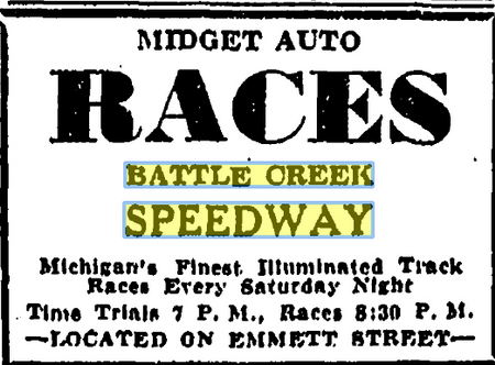 Battle Creek Speedway - June 1940